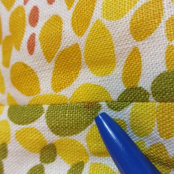 J. Crew Size 6 100% Linen Yellow Boho Print Mini Skirt With Pockets - Picture 14 of 15